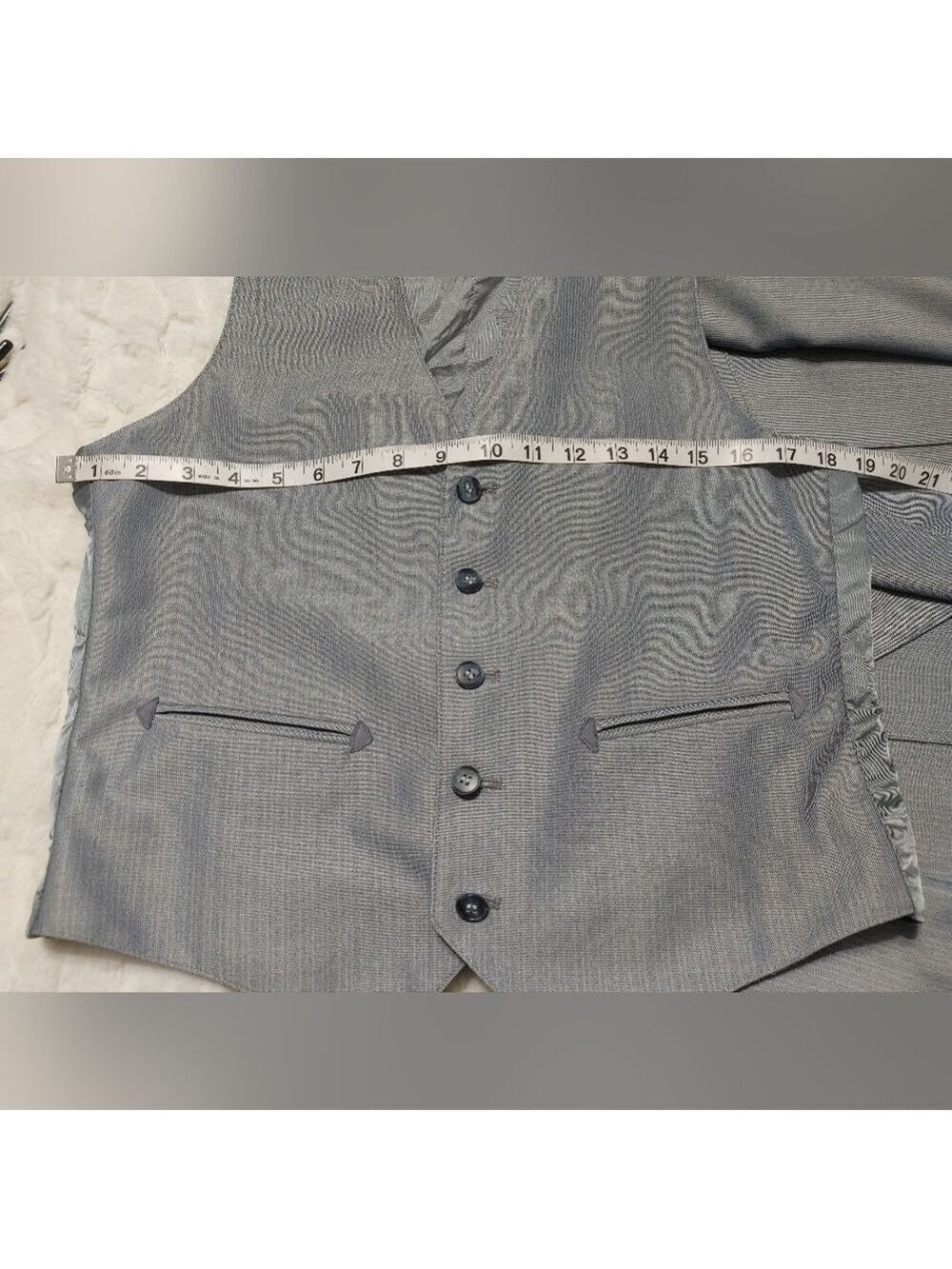 Men's Vintage Warren Sewell Western Light Blue 3-Piece Suit 40R Pant 32R - Picture 12 of 16